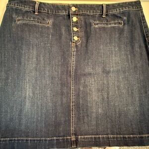Talbots Dark Blue Denim Skirt